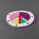Patch - Peace sign with stars - multicolor