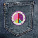 Aufnäher - Peace Zeichen und Sterne - bunt - Patch