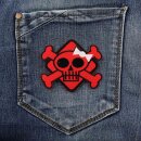 Aufnäher - Totenkopf Poison - rot - Patch