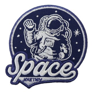 Aufnäher - Space Journey - Astronaut - blau-weiß - Patch