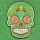 Patch - Skull Mexico - green
