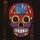 Patch - Skull Mexico with Rose - red-blue