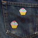 Aufnäher - Muffin - gelb - 2er Set - Patch