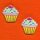 Patch - Muffin - yellow - Set of two
