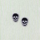 Patch - Skull - black-white - Set of two