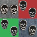 Patch - Skull - black-white - Set of two