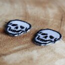 Patch - Skull - white-black - Set of two