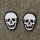 Patch - Skull - white-black - Set of two