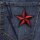 Aufnäher - Stern - schwarz-rot - Patch