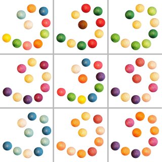 10x Lichterkettenkugel Cocoon Kugel für Lichterketten - Set mehrfarbig