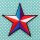 Patch - Star white-red-blue-purple