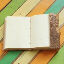 Notizbuch aus Leder - hellbraun - Skizzenbuch - Tagebuch - Pfau