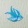 Patch - Swallow - turquoise-white - head to the right
