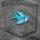 Patch - Swallow - turquoise-white - head to the right