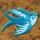Patch - Swallow - turquoise-white - head to the right