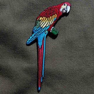 Aufnäher - Papagei - rot-gelb-grün-blau - Patch