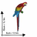 Aufnäher - Papagei - rot-gelb-grün-blau - Patch