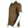 Mens shirt - dress shirt - lapel collar - short-sleeved - unicoloured - brown