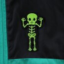 Aufnäher - Skelett frech - grün-schwarz - Patch