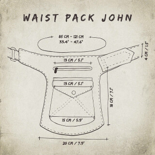 Gürteltasche - John - lila - Bauchtasche - Hüfttasche