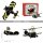 Tin toy - mini airplane biplane - deco trailer - metal