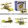 Tin toy - mini airplane biplane - deco trailer - metal