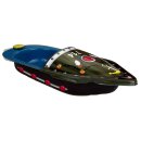 Tin toy - candle boat pop pop boat mini litho rattle boat made of tin green