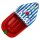 Tin toy - candle boat pop pop boat mini litho rattle boat made of tin blue