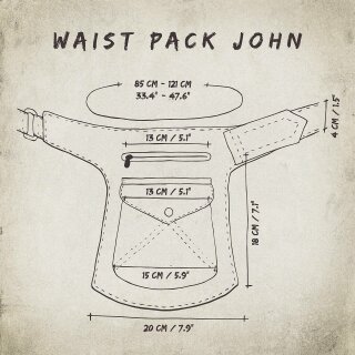 Gürteltasche - John - Muster 06 - Bauchtasche - Hüfttasche