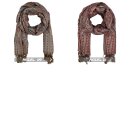 Scarf in pashmina style Floral Eyes 210x70cm Ethno Boho scarf