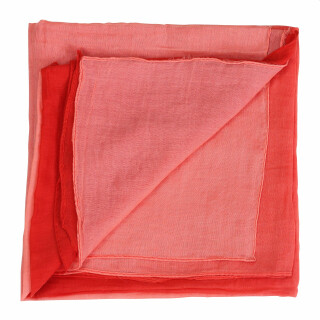 Baumwolltuch - rot - Farbverlauf - quadratisches Tuch