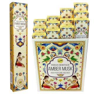 Indian Heritage Incense Sticks Musk Amber Musk Indian fragrance blend
