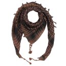 Kufiya - basic woven brown - black - Shemagh - Arafat scarf