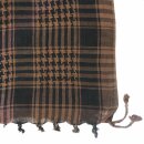 Kufiya - basic woven brown - black - Shemagh - Arafat scarf
