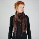 Kufiya - basic woven brown - black - Shemagh - Arafat scarf