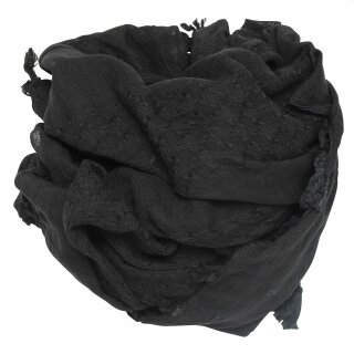 Palituch - einfach gewebt schwarz - schwarz - Kufiya PLO Tuch