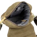 Umhängetasche olivgrün beige Tasche gewaschene Jute Schultertasche Tragegriff