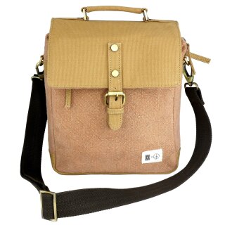 Umhängetasche beige beige Tasche gewaschene Jute Schultertasche Tragegriff