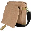 Umhängetasche beige beige Tasche gewaschene Jute Schultertasche Tragegriff
