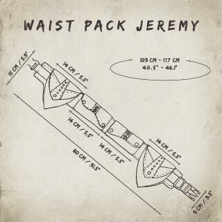 Gürteltasche - Jeremy - schwarz - Bauchtasche - Hüfttasche mit mehreren Taschen