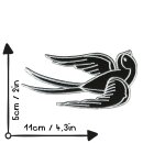 Patch - Swallow - black-white -->