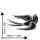 Patch - Swallow - black-white - head to the right