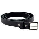 Gürtel aus Leder 2cm Ledergürtel mit Schnalle grau
