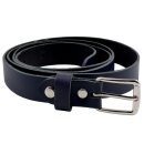 Gürtel aus Leder 2cm Ledergürtel mit Schnalle blau