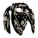 Cotton scarf pirate skulls bones stars black white...