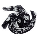 Cotton Scarf skull pirate with bones anthracite white...