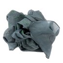 Baumwolltuch Indisches Muster 1 grau schwarz Blumen grün quadratisches Tuch