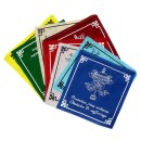 Prayer flag luck symbols fabric 22x23cm multicoloured...