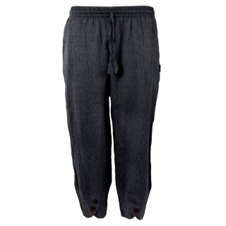 Summer trousers straight anthracite mottled simple lacing slip-on trousers