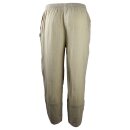 Sommerhose gerade natur meliert einfache Schnürung Schlupfhose Hose